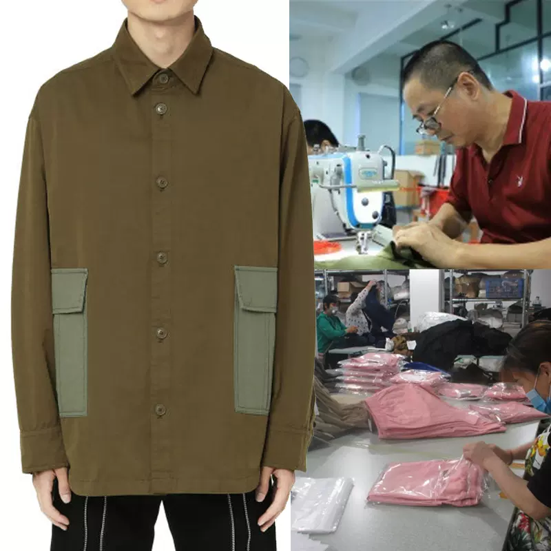 男装打版制衣加工厂日韩休闲宽松外套小批量服装加工定制生产加工