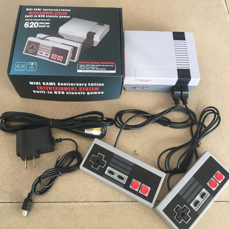 Мини-ретро игровая консоль 620 с встроенными играми (модель 620B2/620B4), 8-бит, вывод AV