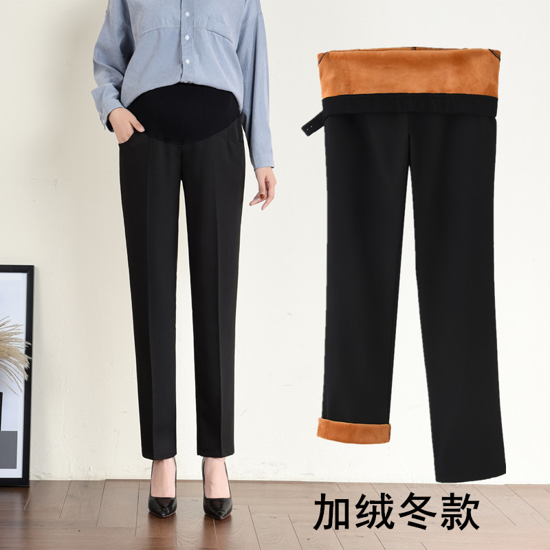 妊婦のズボンは春夏秋冬に直筒スーツのズボンを入れて仕事をします。