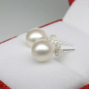 Silver earrings from pearl, wholesale