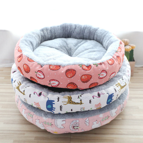 Pet supplies foreign trade cat nest and dog nest Amazon nest mat round cotton nest dog and cat universal nest manufacturer wholesale