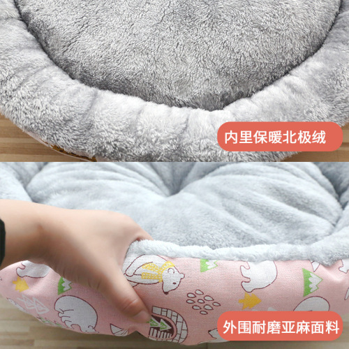 Pet supplies foreign trade cat nest and dog nest Amazon nest mat round cotton nest dog and cat universal nest manufacturer wholesale