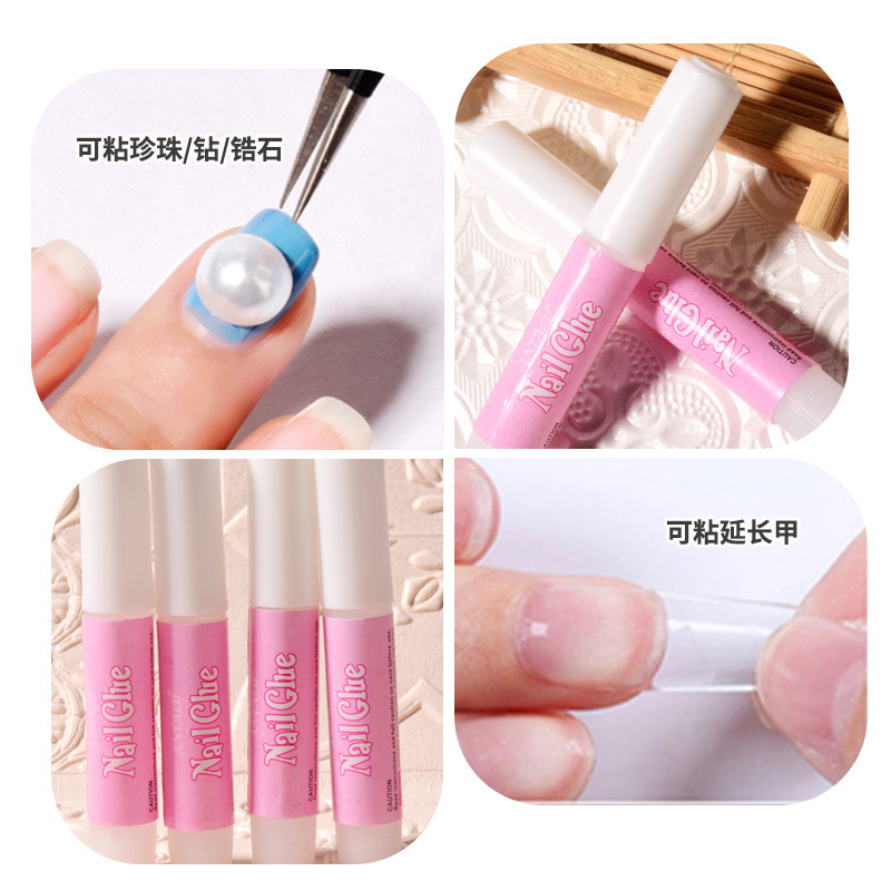 Special Glue for Wearable Nails 2g Wearable Nail Jewelry Bonding Wearable Nail Manicure No-Bake Glue Fake Nails Nail Glue