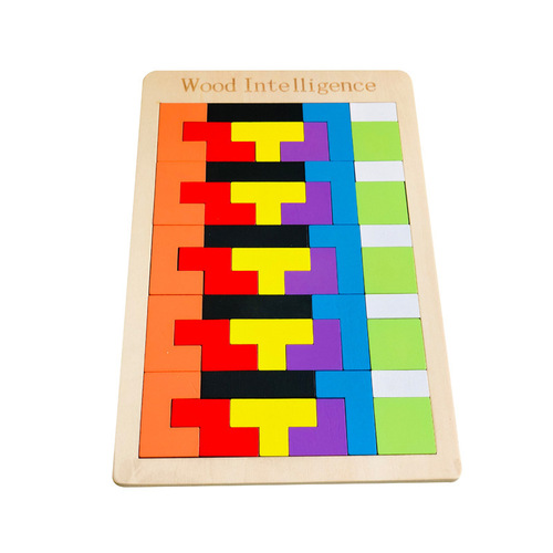 Tetris factory direct sales wholesale wooden puzzles wooden building blocks game puzzles children's educational educational toys