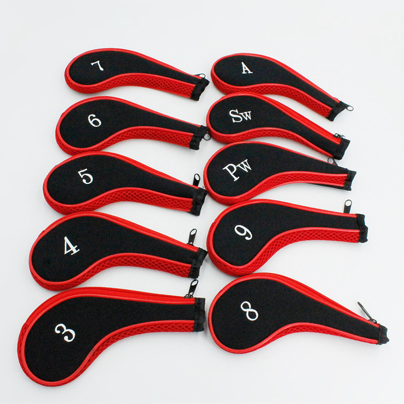 FUENTE Venta al por mayor de fábrica cubierta de club de golf bordado digital cubierta de varilla de hierro a prueba de polvo cubierta de varilla resistente al desgaste Venta caliente transfronteriza