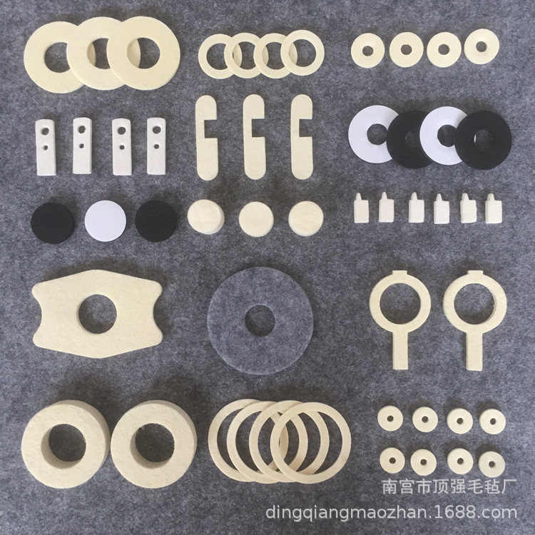 Industrial wool felt washer round special-shaped accessories adhesive felt gasket motor seal dustproof oil-absorbing felt pad