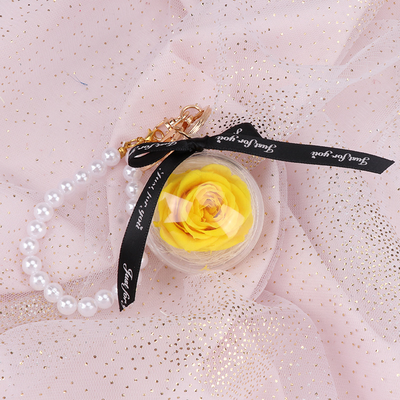 Flor eterna llavero Cadena de perlas Eterna Rosa colgante Día DE LA Mujer maestra Día DE LA Madre regalo exquisito pequeño regalo