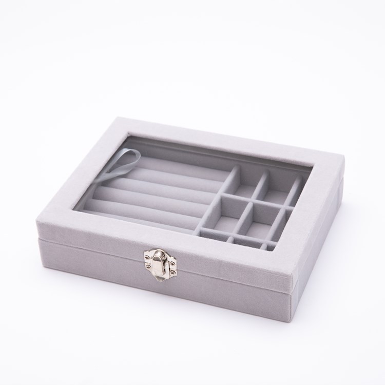 耳环耳钉项链首饰盒大容量盒子珠宝收纳盒带锁包装盒礼盒现货锁扣