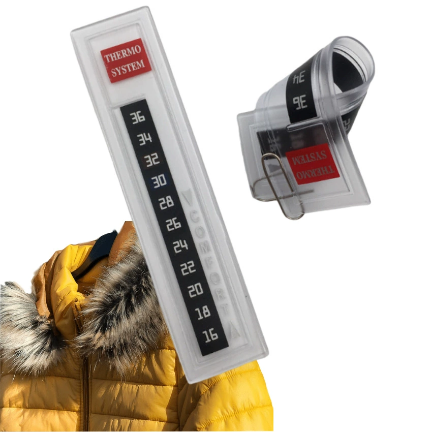 Термометр для одежды из мягкой пленки из ПВХ, чувствительный к температуре, меняющий цвет, жидкокристаллический термометр, патч, теплый термометр для одежды