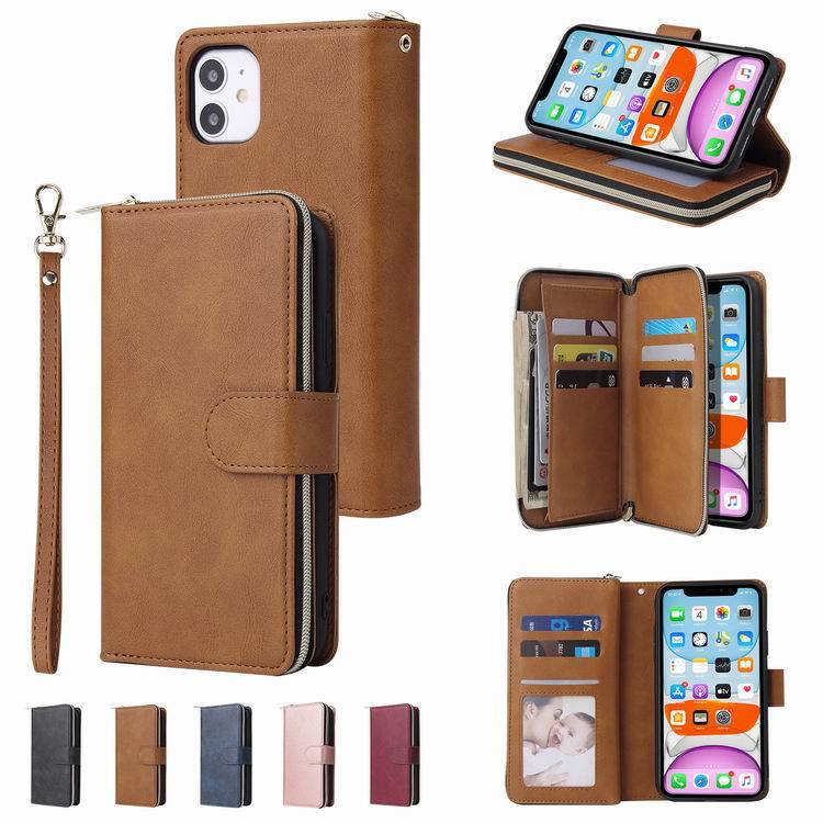 Suitable for iPhone 17, 9-Carat Zipper Leather Case, Apple 16 Multi-Functional Flip Wallet Phone Case, XS Protective Case Suitable for iPhone 17, 9-Carat Zipper Leather Case, Apple 16 Multi-Functional Flip Wallet Phone Case, XS Protective Case
