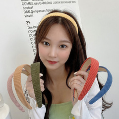 Korean version popular retro autumn winter corduroy headband for women forest system wide edge hair clip hair accessory hair ornament wholesale