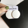 Round matte earrings, brand acrylic spray paint, South Korea