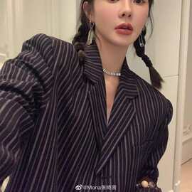MONA 同款 时尚简约款锆石满钻锁骨链轻奢感日常穿搭配饰项链女式