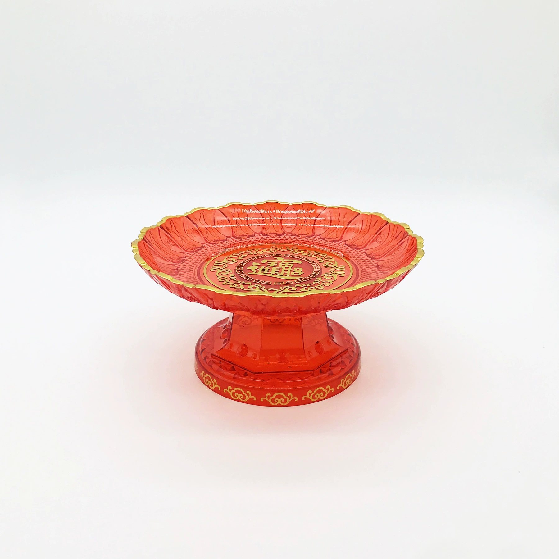 Десятидюймовая тарелка высокого уровня Baicai, дани, фруктовая тарелка, тарелка, изготовитель буддийской посуды, поставка Dongheng DH-2302