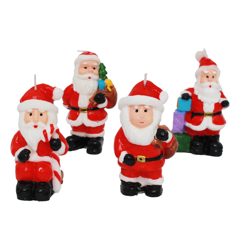 Navidad viejo muñeco de nieve vela artesanía pintada a mano Decoración de mesa decoración del hotel regalo lámpara de vela de parafina