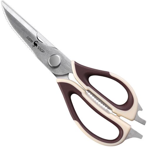 SSGP 34 steel kitchen scissors multifunctional barbecue scissors food scissors household vegetables stainless steel chicken bone scissors