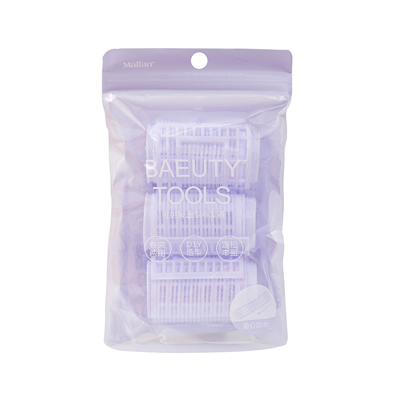 Marian empalmado aire de ocho palabras flequillo rizador de pelo plástico que forma artefacto de fijación mullido rizador de pelo autoadhesivo