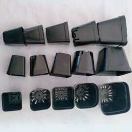 塑料小黑方7方黑色花盆多肉小型花卉育苗盆多肉种植花盆