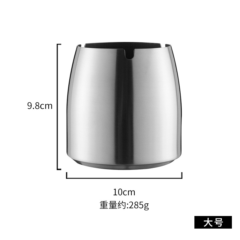 (2개) 스테인레스 스틸 재떨이 담배 클립 호텔 인터넷 카페 기둥이있는 두꺼운 테이퍼 재떨이를 가진 창조적 인 가정용 재떨이 도매