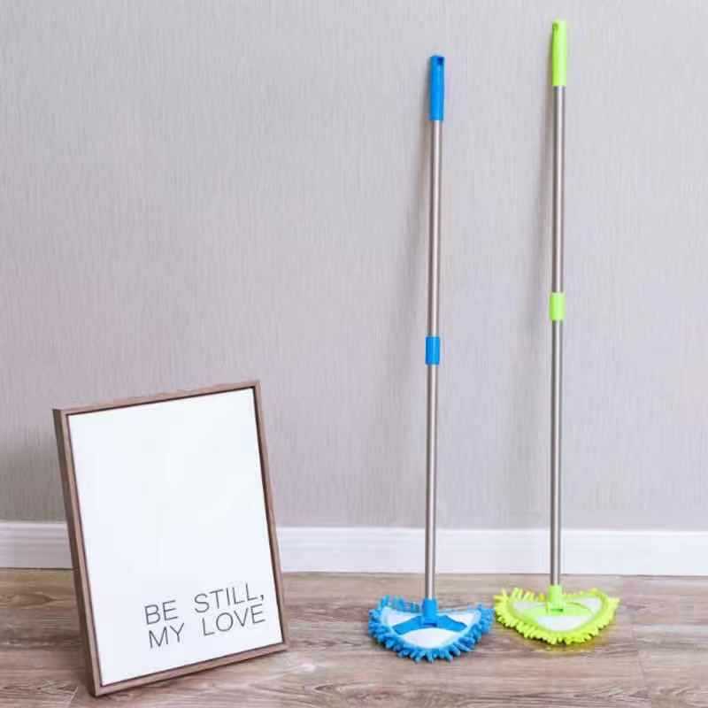 Triangular Lazy Mop Retractable Glass Cleaner Kitchen Living Room Floor Mopping Chenille Mop