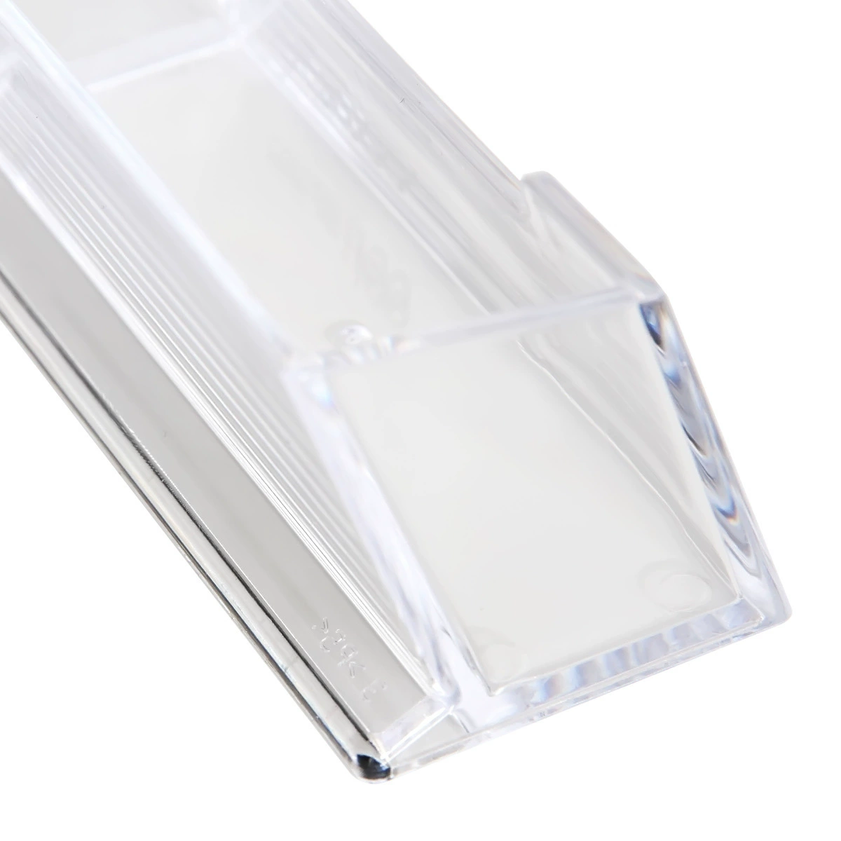 Deli Stationery 7623 Catabst / Настольный бокс для визиток / Полностью прозрачный пластиковый бокс для визиток