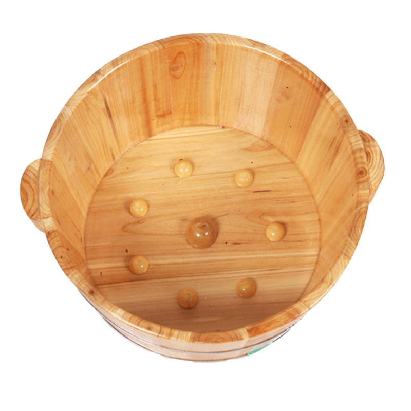 Special Price Wooden Bucket High 25cm Without Cover with Massage Beads Fir Foot Bath Wooden Bucket Foot Basin Foot Bath Bucket Foot Bath Bucket