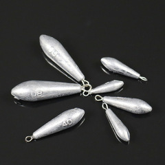 Cross-border factory wholesale of the lead sinker in the shape of a willow leaf, hook, water drop-shaped fast anchor fishing, willow leaf lead sinker 