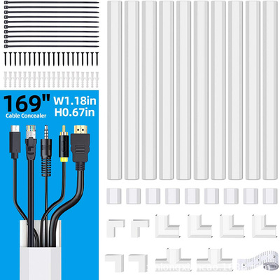 PVC线槽套装直销跨境货源亚马逊热销 环保阻燃自粘欧美亚日亚爆款