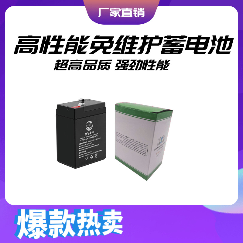 蓄电池跑马龙玩具车用6V充电款电瓶6V4.5AH可充电大容量电动