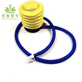 多功能4寸脚踩打气筒便携式气球瑜伽球类充气泵塑料脚踏气筒配件