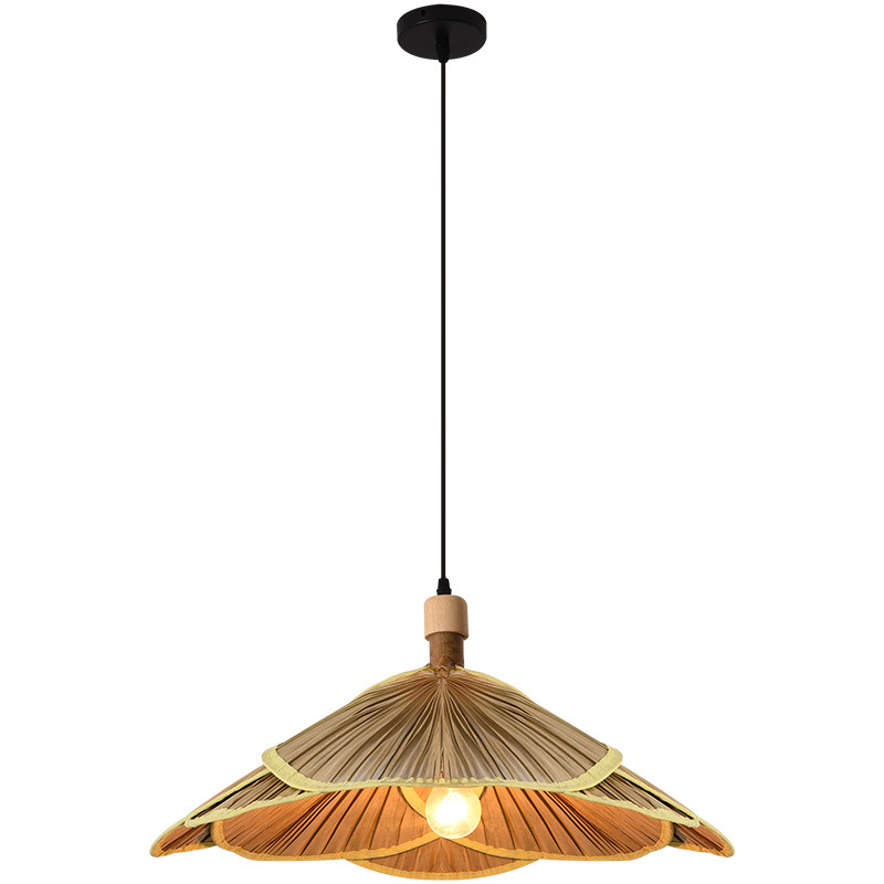 Araña de bambú de estilo chino restaurante japonés lámparas de restaurante de olla caliente Zen B & B pasillo Hotel habitación dormitorio lámpara de Bambú