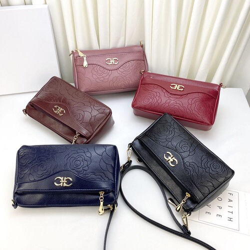 Qianzihu Guangzhou pu women's shoulder bag women's small bag mother bag single shoulder large capacity red plaid bag trend ins