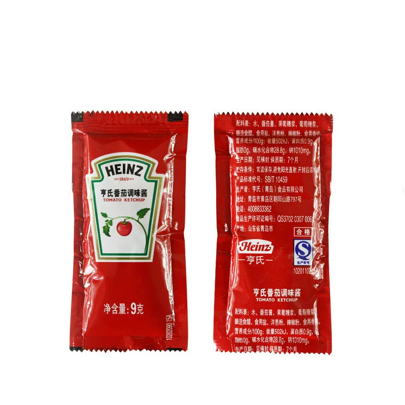 Томатный соус Heinz 9G Сумка Томатный соус Коммерческая небольшая упаковка Томатный соус Фри Паста Блинный соус