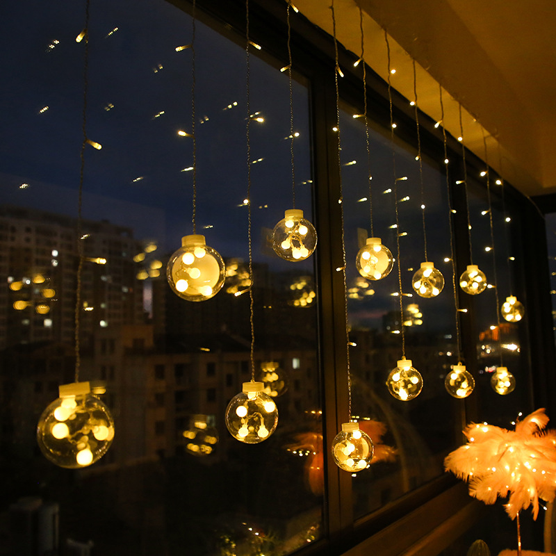 LED solar que desea bola Cadena de luz luces intermitentes luces de jardín luces decorativas de Navidad Internet celebridad habitación decoración dormitorio luces de colores