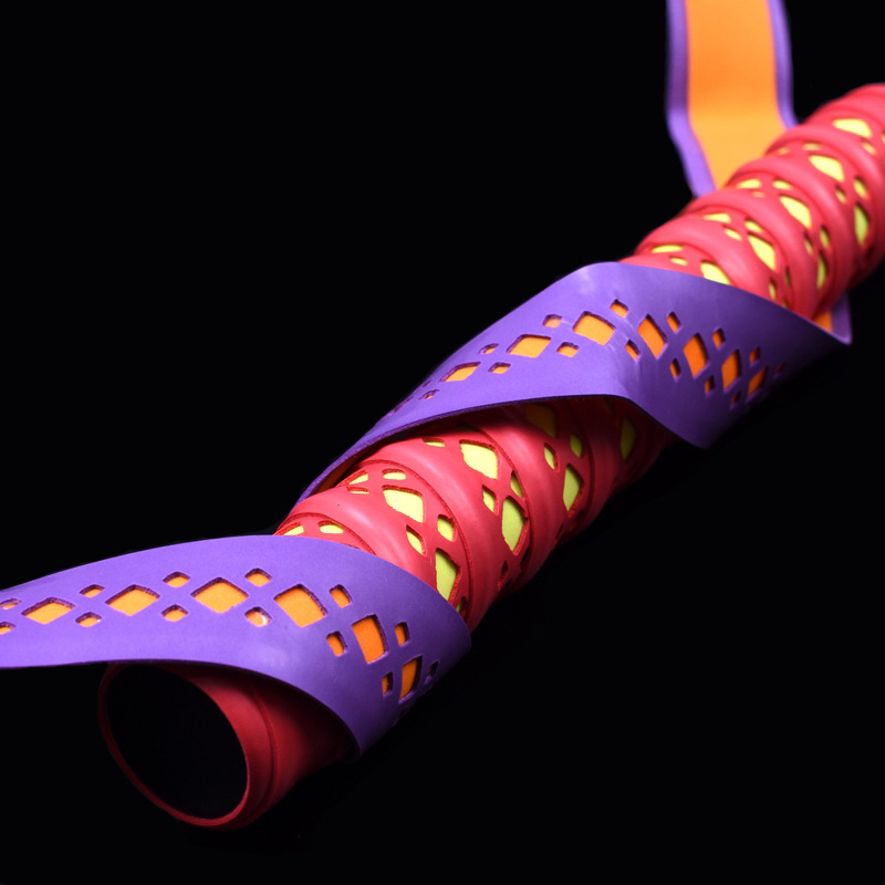 Guangyu GY104 Double Color Hollow Dragon Skeleton Handle Badminton Racket Sweat Band Fishing Rod Grip Anti-Tangle Strap