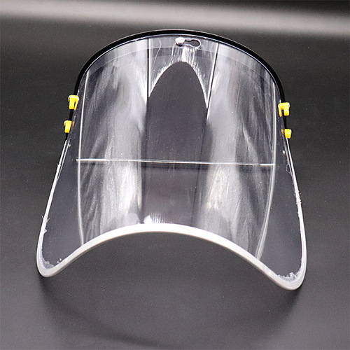 Manufacturer Aluminum alloy frame transparent visor head-mounted polished anti-impact anti-splash aluminum edging PVC protective mask