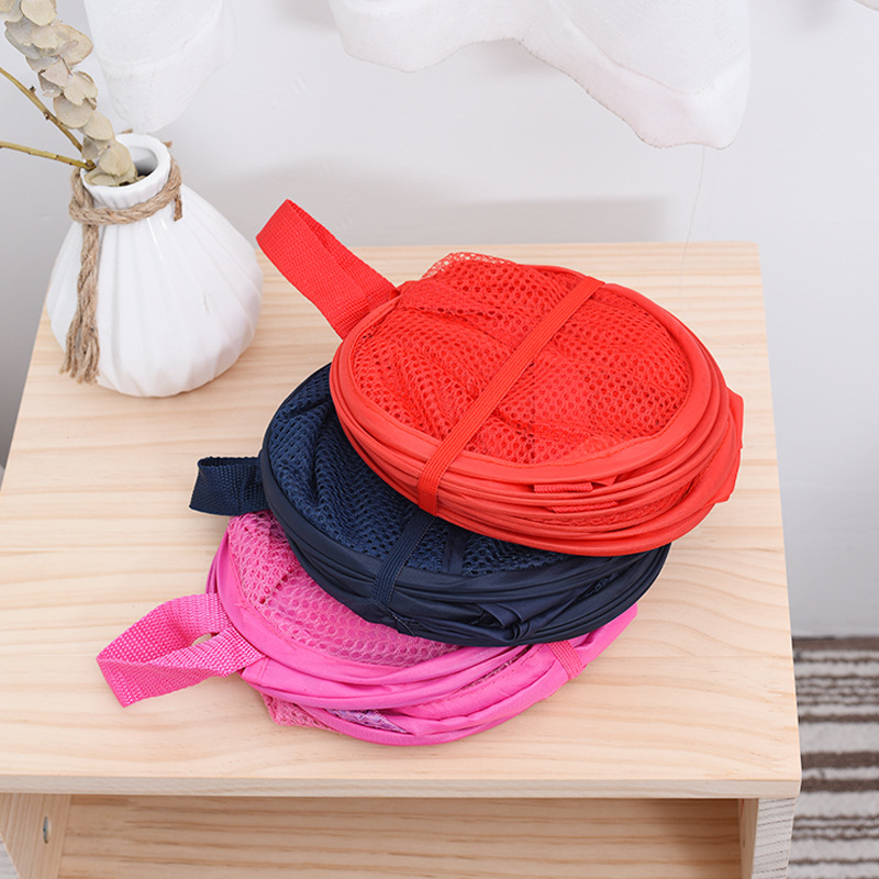 Cesta de lavandería plegable grande con cesta de lavandería de malla portátil cesta de almacenamiento de juguetes de lavandería doméstica al por mayor transfronteriza