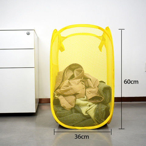 Cesta de lavandería plegable grande con cesta de lavandería de malla portátil cesta de almacenamiento de juguetes de lavandería doméstica al por mayor transfronteriza