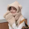 Scarf, beige set, 3 piece set, 260 gram, 260 gram