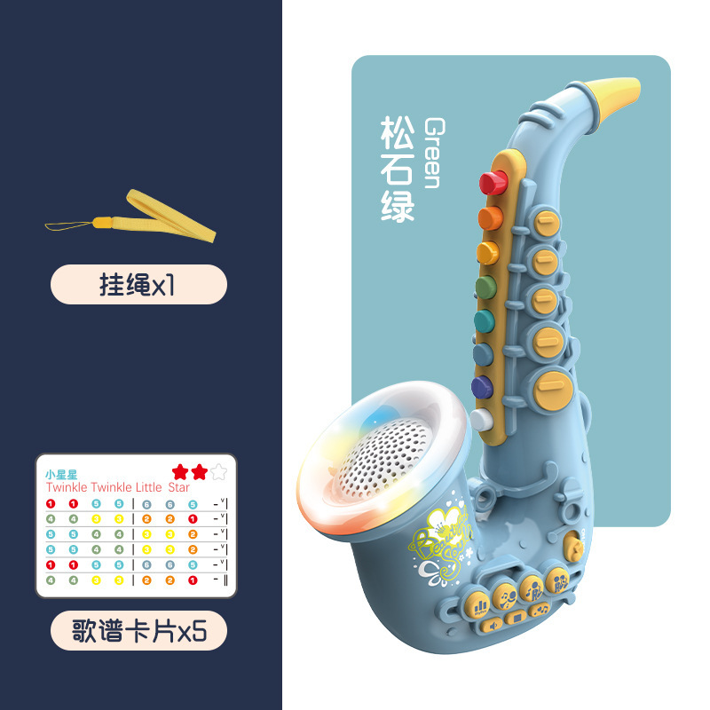 Dibujos animados trompeta de ocho tonos saxofón clarinete jugando simulación instrumento musical Casa de juego educativo para niños nivel de entrada