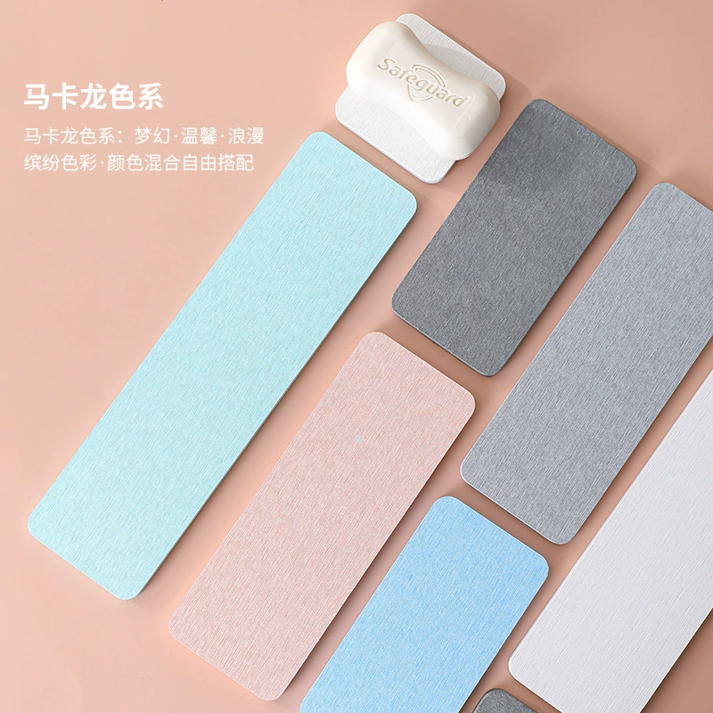 Diatom mud cushion bathroom bathroom water absorption pad diamond soap soap pad moisture -proof dry soap box support toothbrush rack