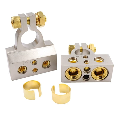 Other Car Video battery clip battery head battery - gold-and-silver-with-transparent-cover