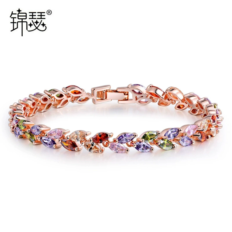 Бриллиантовый цирконий, цепочка, хрустальная bracelet, элитные универсальные украшения