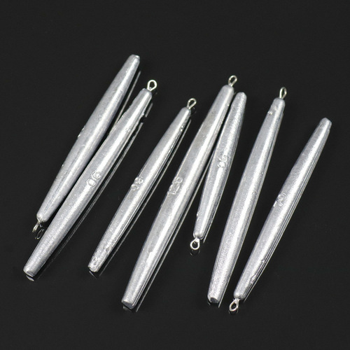 Cross-border manufacturers wholesale Zuke pen-shaped lead pendant, long bar-shaped lead pendant, cylindrical anchor fish lead pendant, long pen-shaped lead pendant