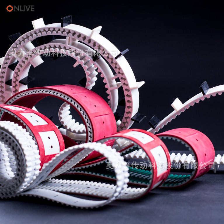 Customized Onlive Getru Industrial Synchronous Belt Barrel Belt Mxlxlhxh Transparent Pu Toothed Belt Steel Wire