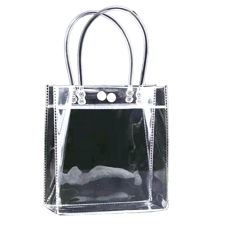 PVC transparente negro caramelo de la boda del bolso con el regalo cumpleaños embalaje plástico impermeable en stock al por mayor