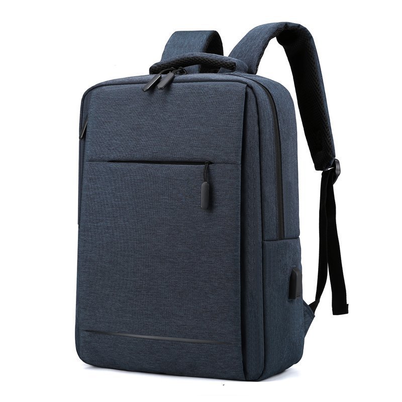2020 nueva mochila simple negro estudiante de secundaria masculino y femenino negocio mochila ordenador USB mochila casual