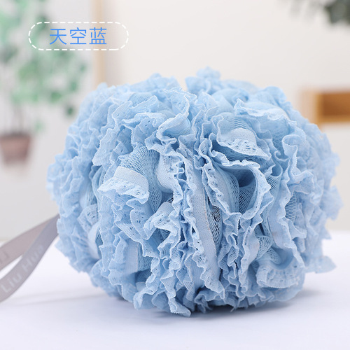 Large bath ball, bath ball, back rub artifact, double-layer drawstring, foaming bath towel, factory wholesale