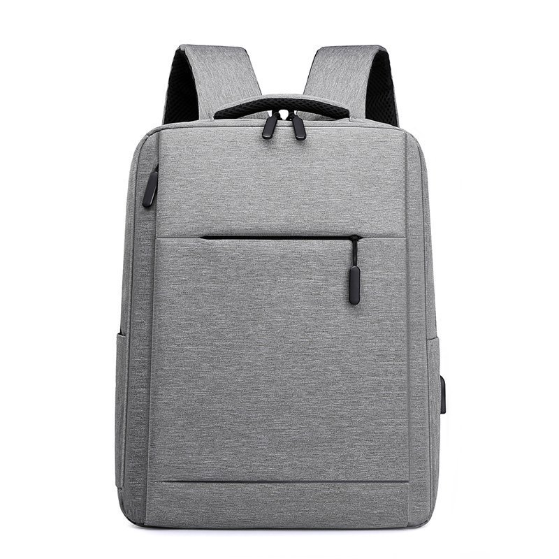 2020 nueva mochila simple negro estudiante de secundaria masculino y femenino negocio mochila ordenador USB mochila casual