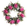 Christmas simulation rose ring door lintel fake flower door decorative wreath hanging wedding wedding guest decoration home silk flower ring